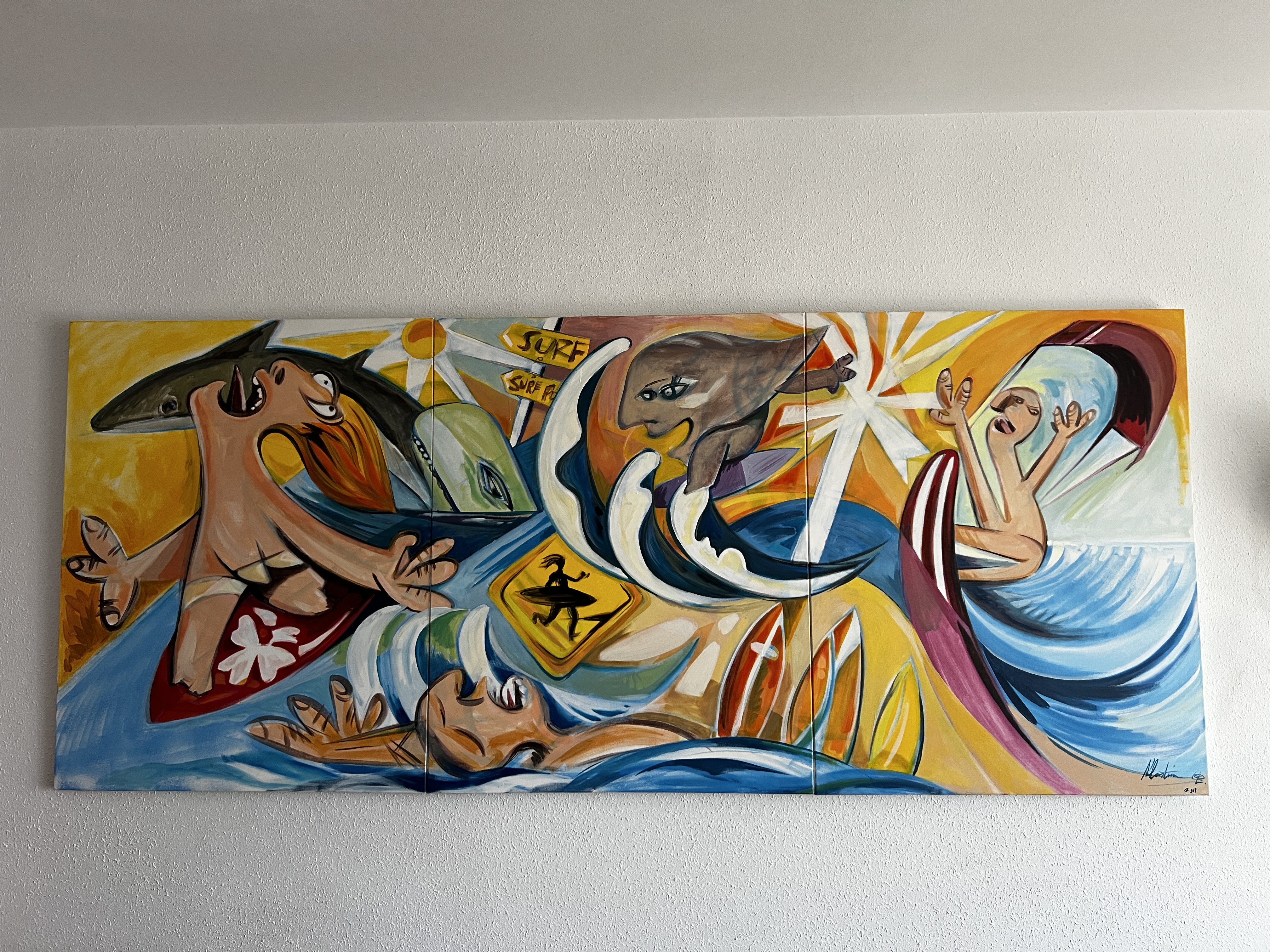EL GERNIKA PLAYA (TÉCNICA MIXTA 90cmX230cm ) Image